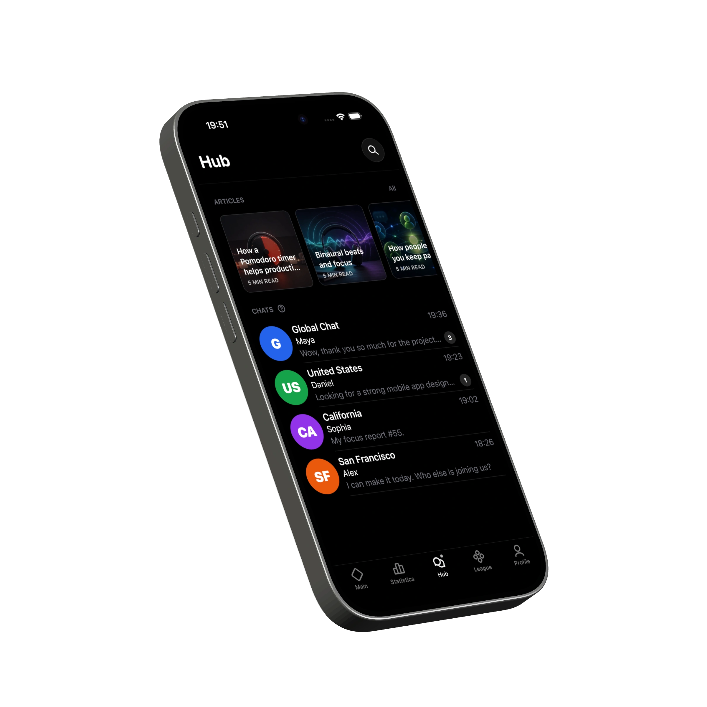 ITmode Hub with articles and community chats