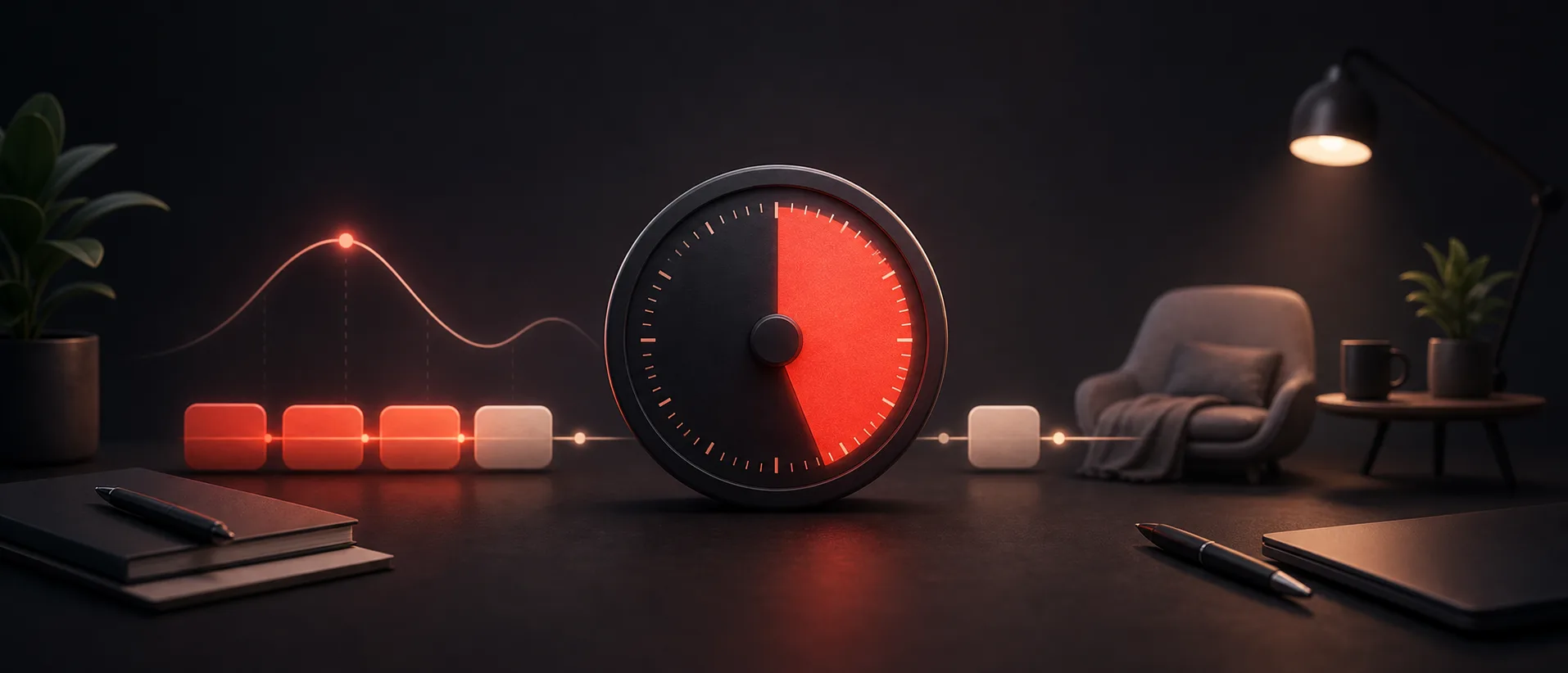 ITmode timer with a focused dark interface